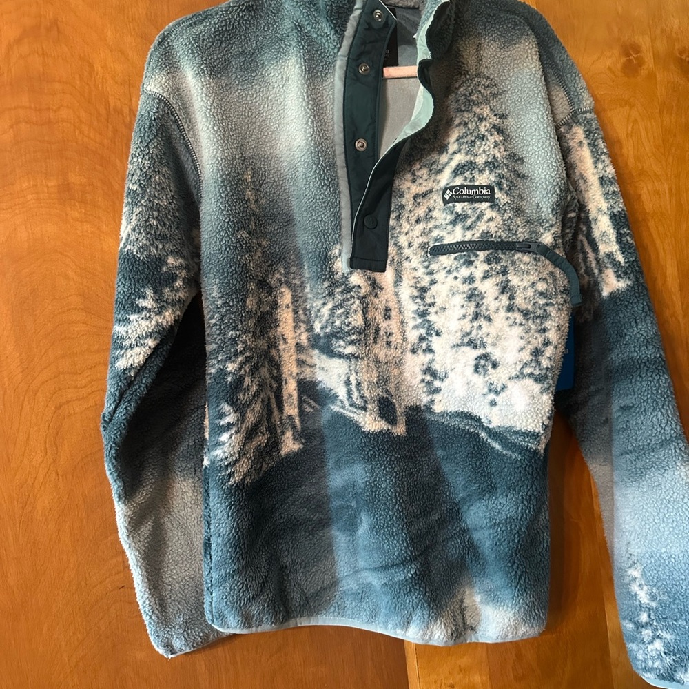 Columbia Men's Forest Print Zip-Up Sweater
